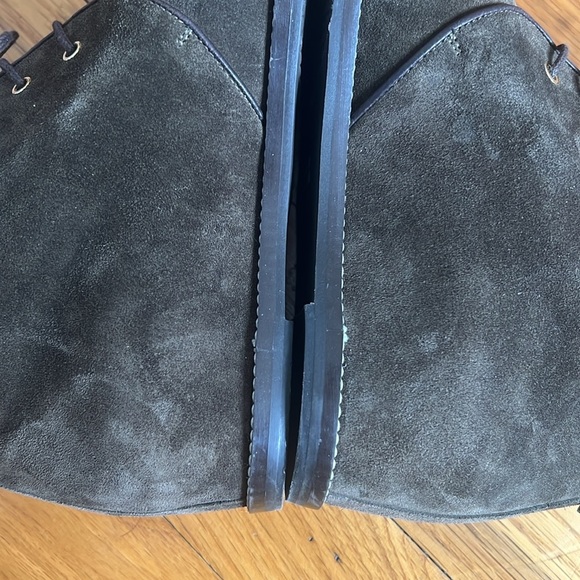 Stuart Weitzman Suede Lace Up Ankle Boots Hidden Wedge Size 7.5 - Picture 8 of 14